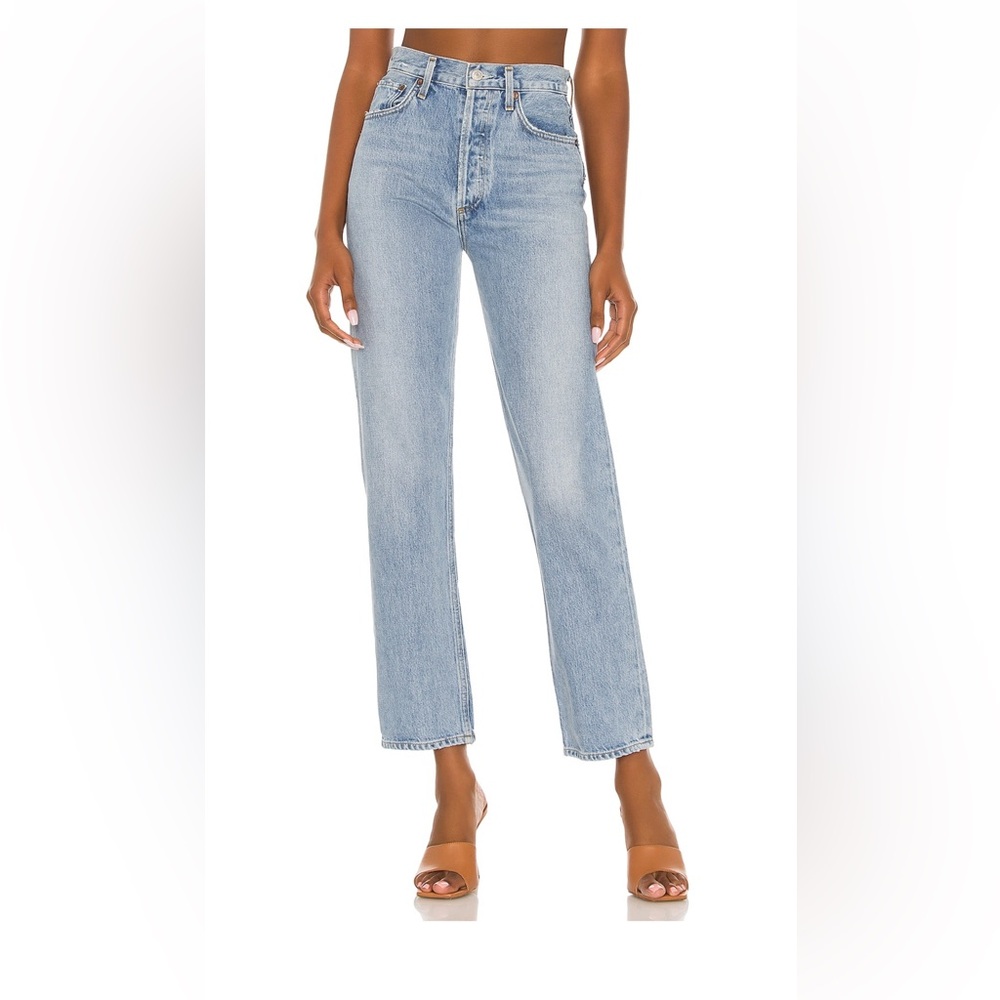 Agolde Light Blue Straight Leg Jeans